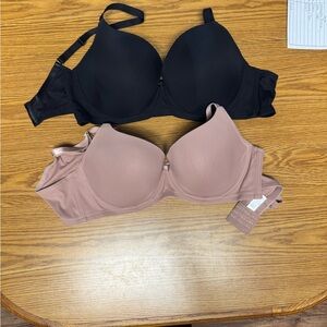 SHEIN Black and Pink Bra Duo